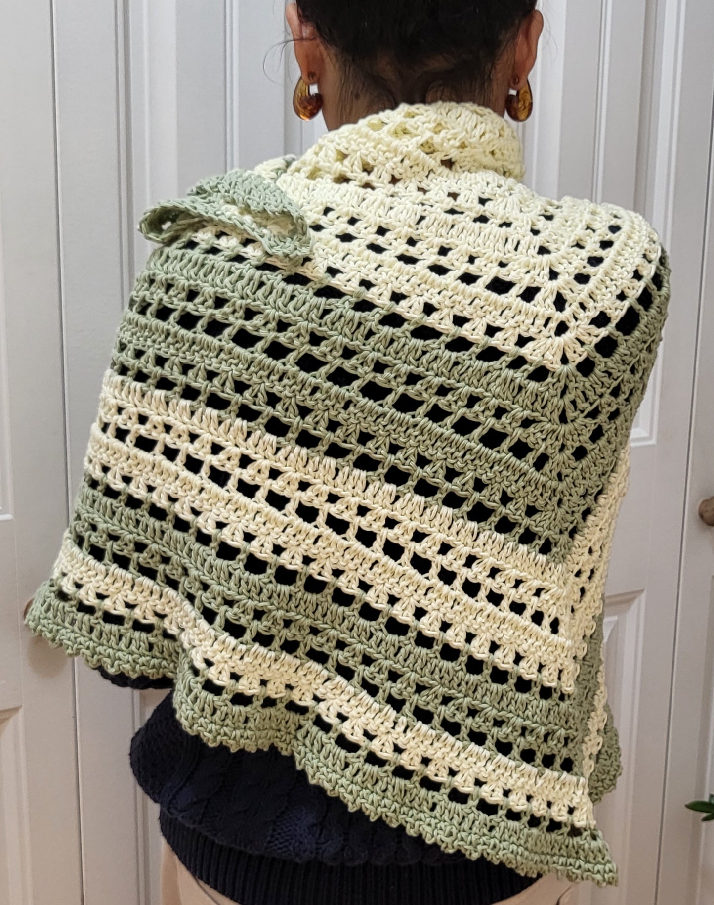 Crochet Shawl - Super Soft Shawl - Cotton yarn Shawl