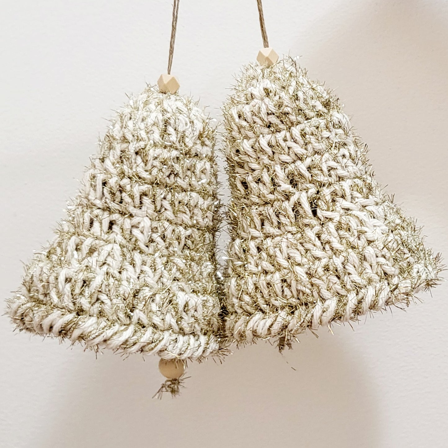 Set of 2 Crochet Bell - Festive Christmas Decoration