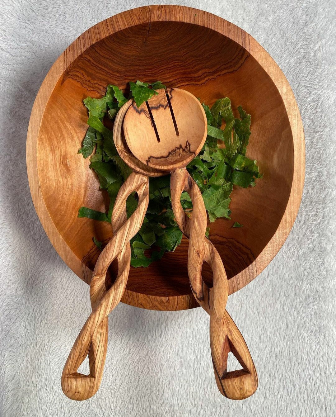 Olive Wood Salad Servers - Wooden Salad Servers