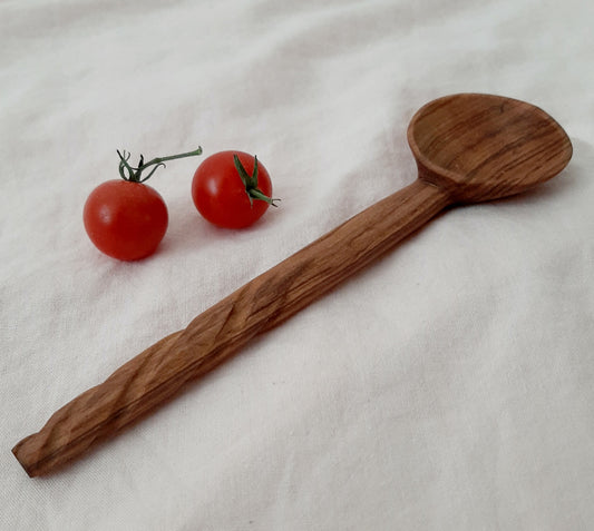 Tea - Coffee  Olive Wood Spoon Spiral End - Wooden Spoon - Olive Wood Utensils