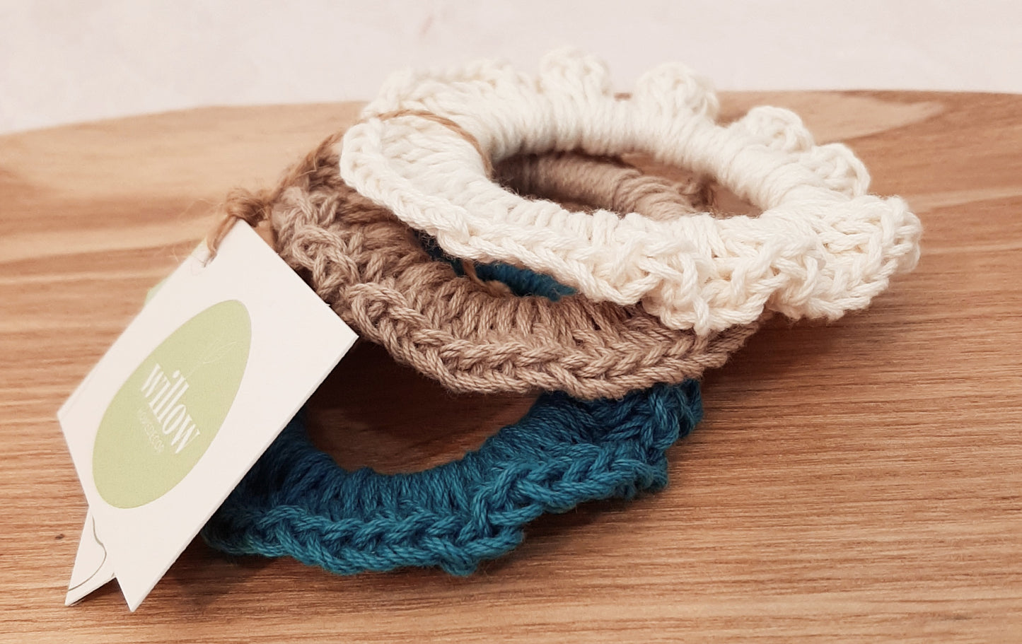 Soft Handmade Scrunchies - Crochet Hair Ties