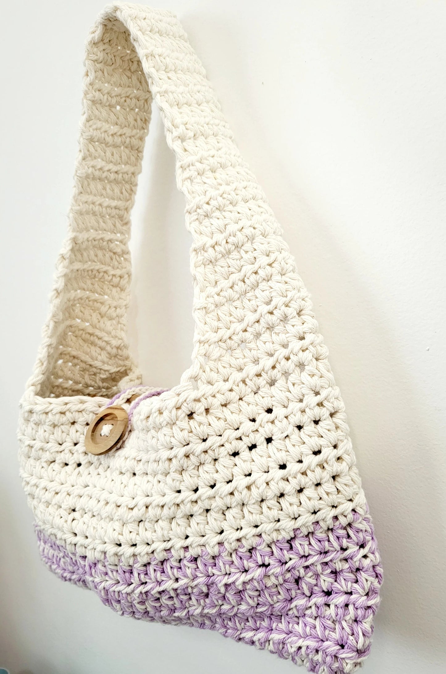 Crochet Bag - Shoulder Cotton Bag - Hand crocheted bag