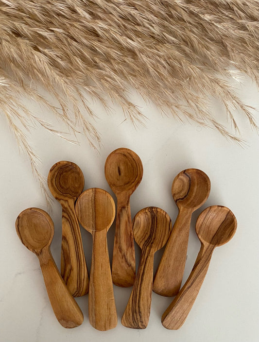 Mini Spice Spoon | Handcrafted Olive Wood Spoonlet