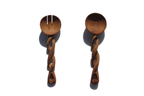 olivewood, Kenya, Vancouver, BC, Boostani Crafts, Salad Spoons, wood